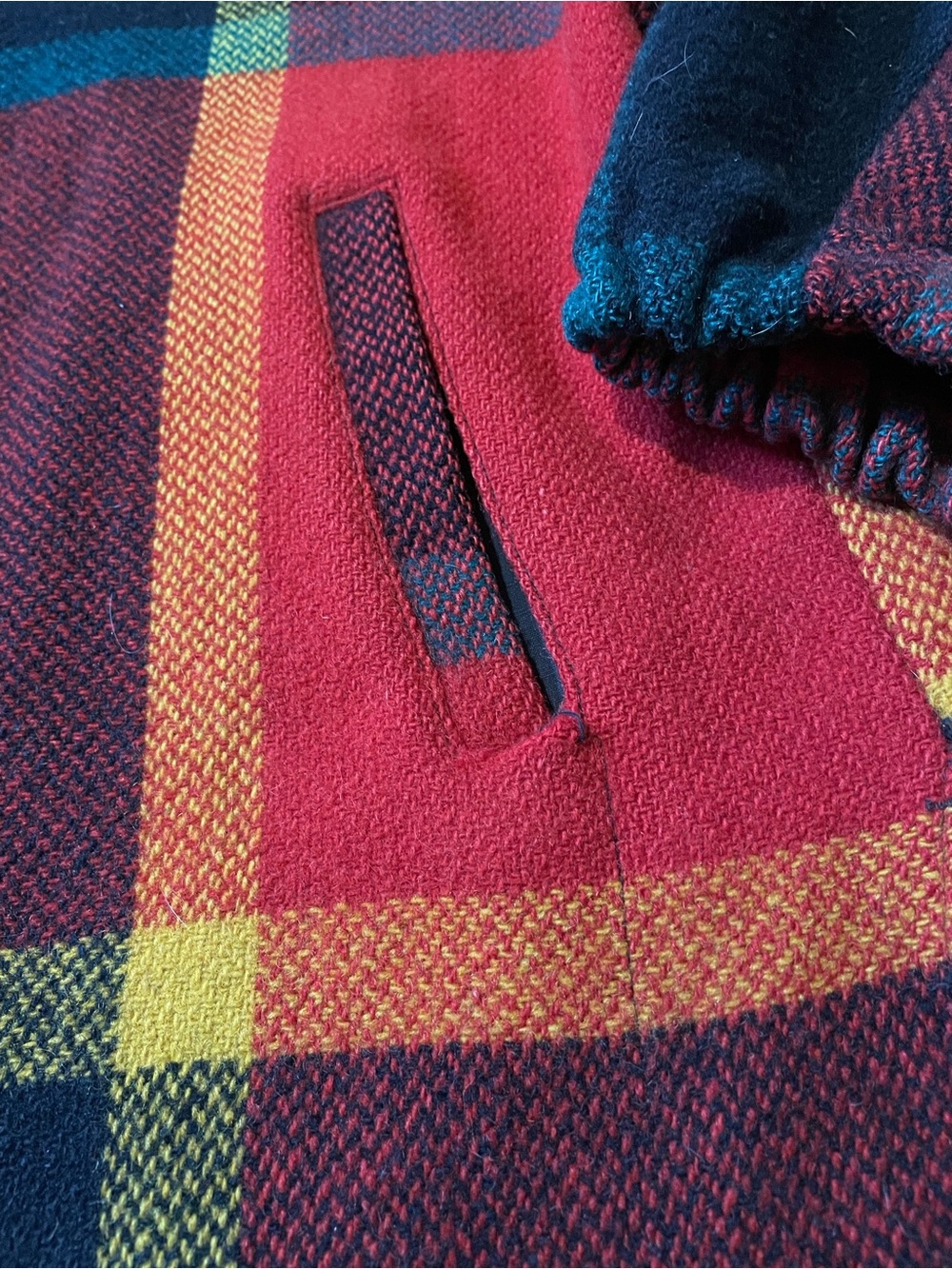 VTG Peters Whaler Plaid Wool Zip-Up Hooded Jacket Med 1960s Retro Gorpcore Cabin - Picture 7 of 9